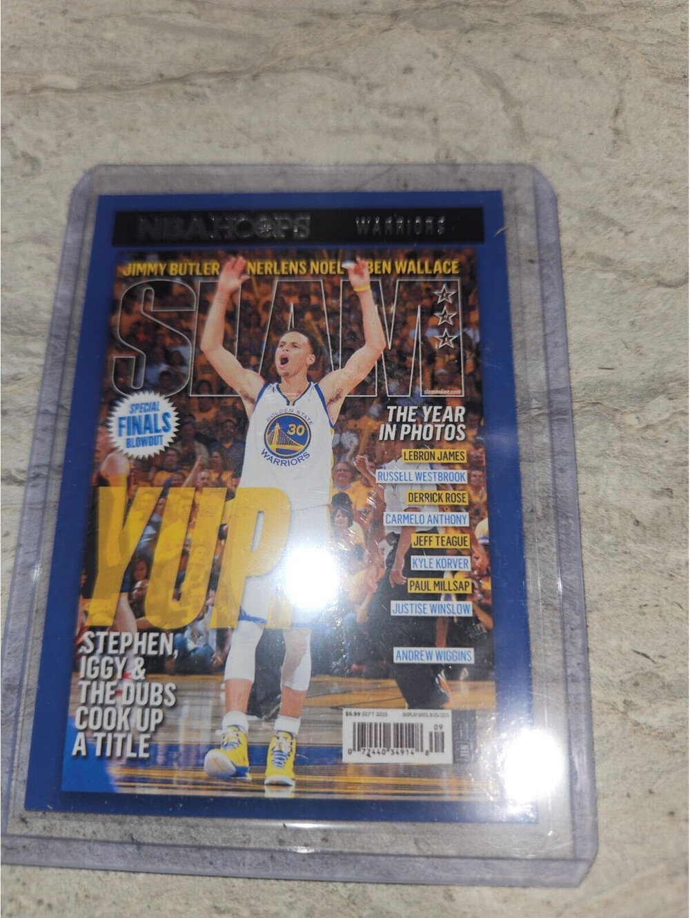 2015 NBA Hoops Basketball Stephen Curry Slam Magazine Special Edition Card